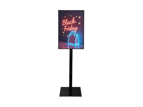 Verlichte Infostandaard LED Slide In A1 Zwart