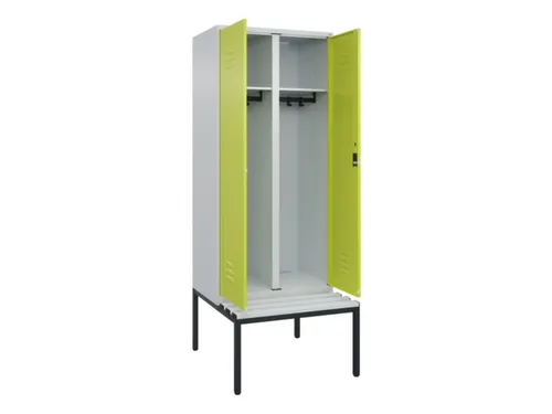 locker voor scheiding van kleding,HxBxD 2120x800x815mm,2vak