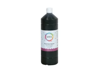 Plakkaatverf Qrea zwart 1000ml - 1