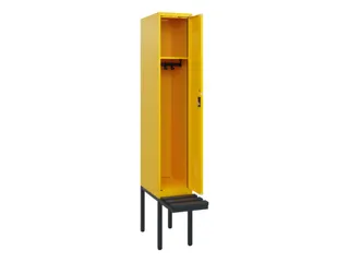 locker met bank,HxBxD 1950x300x815mm,1vak,vak B 300mm,cilinderslot - 1