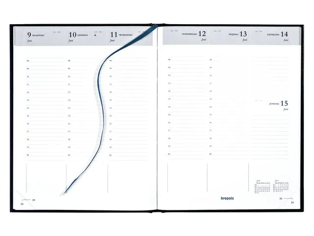 Agendavulling 2027 Brepols Timing 7dagen/2pagina's spiraal wit
