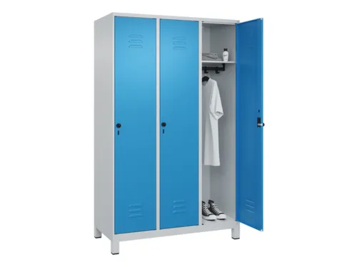 locker,HxBxD 1950x1200x500mm,3vak,vak B 400mm,draaigrendel,voeten