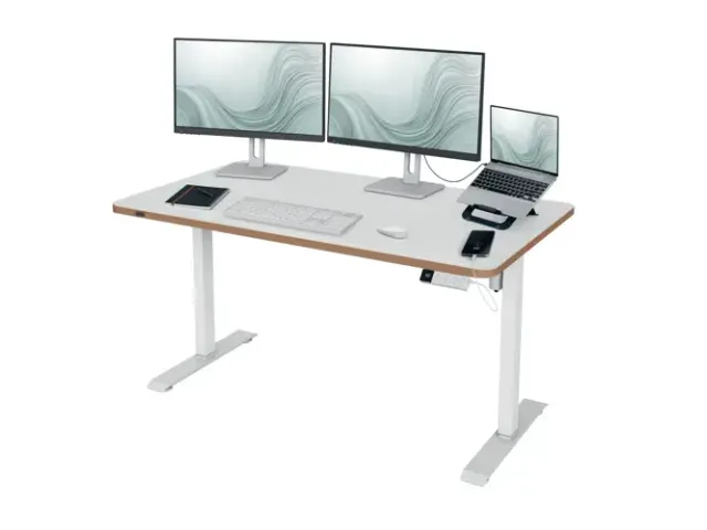 Ergo Zit/Sta bureau 140x80cm elektrisch op voet