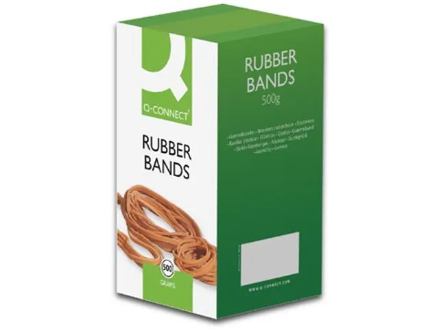 Q-CONNECT elastiek nr. 34 100x3mm 500gr 75% natuurrubber