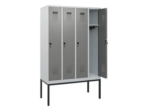 schoollocker,HxBxD 1950x1200x500mm,4vak,vak B 300mm,draaigrendel