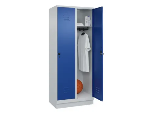 locker,HxBxD 1950x800x500mm,2vak,vak B 400mm,draaigrendel,sokkel