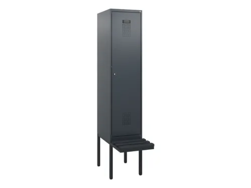 locker met bank,HxBxD 1950x400x815mm,1vak,vak B 400mm,cilinderslot