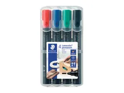 Viltstift Staedtler 352 Lumocolor rond 2mm set à 4 stuks assorti