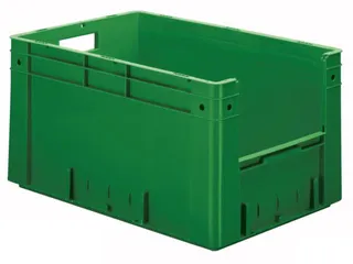 Euronorm Stapelkrat Groen 320x600x400mm 60l Gesloten Grijpopening - 1