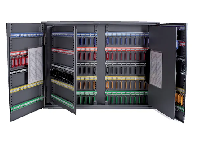 Pavo Sleutelkast XL tweedeurs 300 haken 720x540x140mm cilinderslot