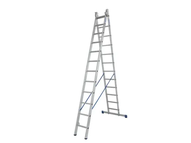 multifunctionele ladder,2x12,sporten,balk L 3,4-6,05m,aluminium