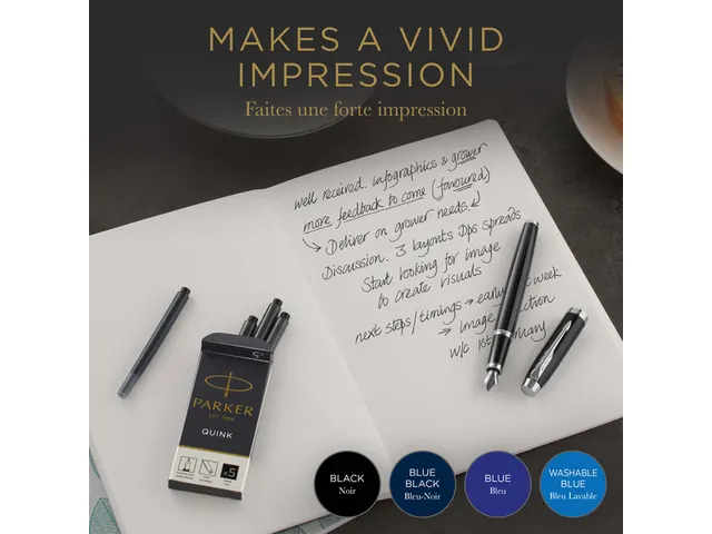 Inktpatroon Parker Quink zwart blister à 10 stuks