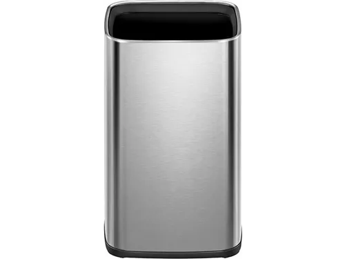 EKO Laguna Open top Prullenbak 12 Liter Zilver Mat RVS