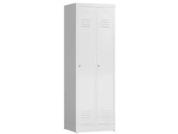 garderobekast 1800x590x500mm 2vak klink sokkel romp RAL9003