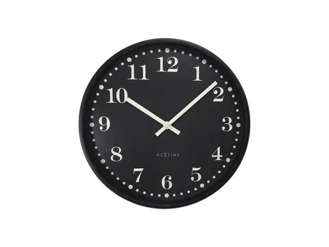 Wandklok NeXtime Dickens 30 cm zwart