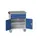 gereedschapswagen 980x800x600mm linoleum 2 laden+kast, RAL7035+RAL5010