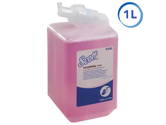 Handzeep Scott Essential Schuim foam roze 1000ml 6340