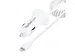 2-poorts USB Autolader met 1m Lightning Spiraalkabel 12W Wit