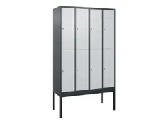 dubbeldekse locker,HxBxD 2120x1200x500mm,4x2vak.,vak B 300mm,cil.-slot