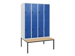 Dubbeldekse dekenkist,HxBxD 1950x1200x815mm,4x2vak.,vak B 300mm