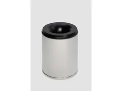 prullenmand van RVS zelfblussend 80 liter HxØ 560x465mm kop zwart