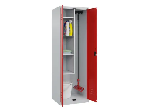 schoonmaakkast,HxBxD 1850x600x500mm,links 4vakken