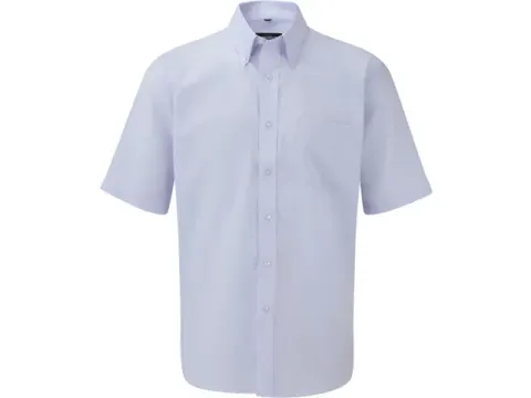 Russell Oxford Z933 overhemd met korte mouwen, blauw, maat M, per stuk