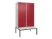 locker voor scheiding van kleding,HxBxD 2120x1200x815mm,4vak