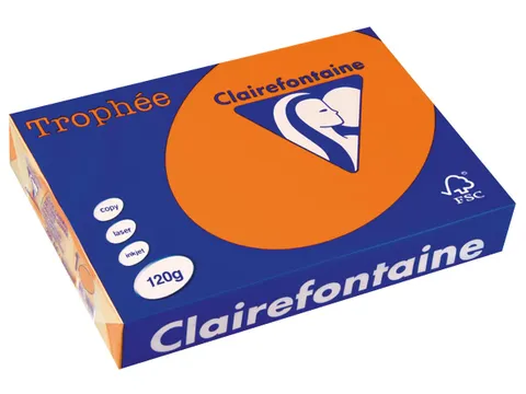 Trophée Intens Gekleurd Papier A4 120 gram 250vel Feloranje