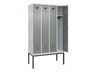 locker,HxBxD 2120x1200x500mm,4vak,vak B 300mm,cil.-slot,voetonderstel - 1