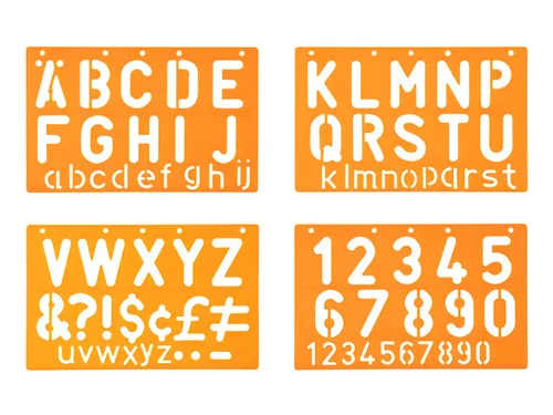Sjabloon Standardgraph letters en cijfers 50mm