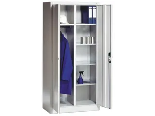 dossier-/kledingkast,RAL 7035,HxBxD 1950x930x400mm,cil.-slot - 1