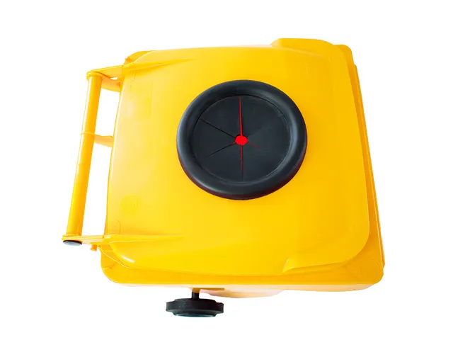 Container met rozet 120 Liter Geel