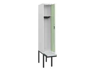 locker met bank,HxBxD 1950x300x815mm,1vak,vak B 300mm,cilinderslot - 1