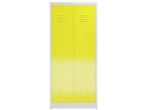 Lockerkast 1800x800x500mm 2 vakken, klinksluiting, RAL1018