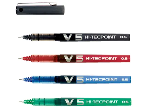 Rollerpen Pilot Hi-Tecpoint V5 0.5mm Fijne punt Rood