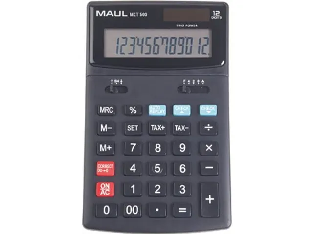 bureaurekenmachine MCT 500, Check & Correct, zwart