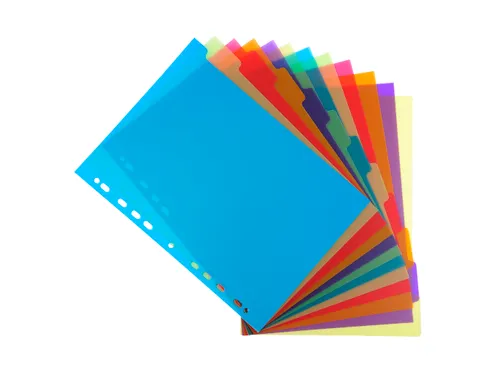 Tabbladen PP Chromaline A4 12 tabs