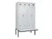 locker met bank,voor scheiding van kleding,HxBxD 2120x1200x815mm,4vak