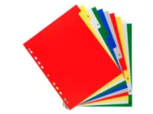 OUTLET Bedrukte tabbladen numeriek assorti PP A4+ 10-delig 1-10 11-gaa