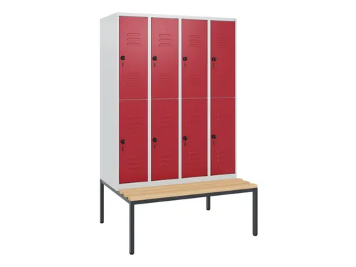 Dubbeldekse dekenkist,HxBxD 1950x1200x815mm,4x2vak.,vak B 300mm