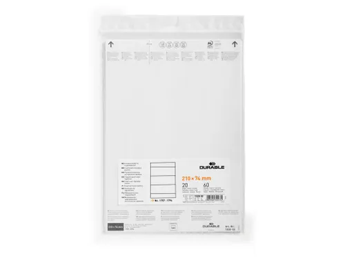 Papieren inserts voor documenthouders 210x74mm (60 kaartjes)