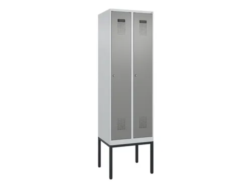 locker,HxBxD 2120x600x500mm,2vak,vak B 300mm,cil.-slot,voetonderstel