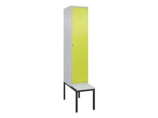 locker met bank,HxBxD 2120x400x815mm,1vak,vak B 400mm,cil.-slot - 1