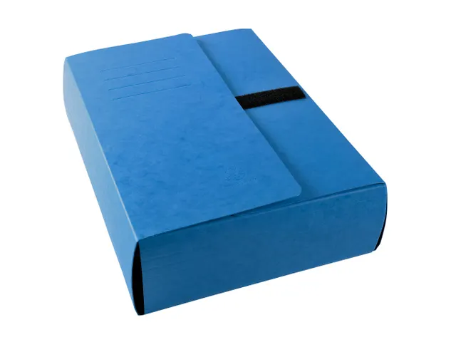 Map uitrekbare rug+3 klep klittenb blauw