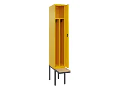 locker met bank,voor scheiding van kleding,HxBxD 2120x300x815mm,1vak
