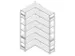 Rayonnage D'angle Hxlxp 3000X1360/1415X435Mm Charge Maxi/élément 900