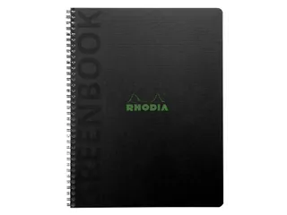 Notitieboek Rhodia Greenbook recycled A5+ lijn Soft Cover Zwart - 2