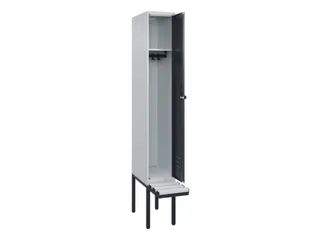 locker met bank,HxBxD 2120x300x815mm,1vak,vak B 300mm,draaigrendel - 2