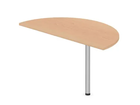 aanbouwtafel,i.h.v.,HxBxD 720-840x1200x600mm,halfrond,NE-esdoorn